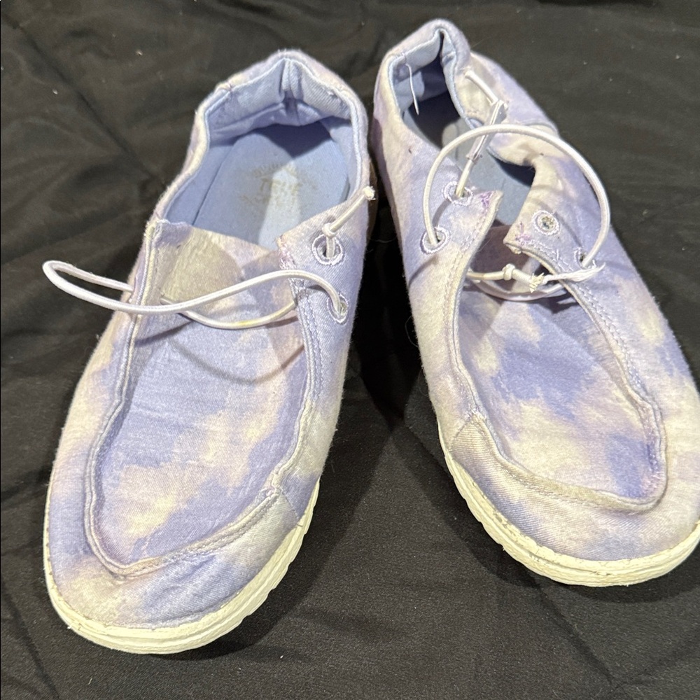 True Craft Kids Lavender Tie-Dye Slippers
